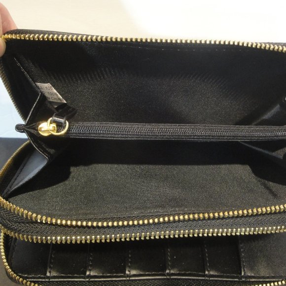 Joy Mangano Black Wallet with buckle clasp to add a Classy look 2 zipper… - Picture 5 of 7